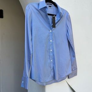 Theory nwt button down stripe shirt sz S